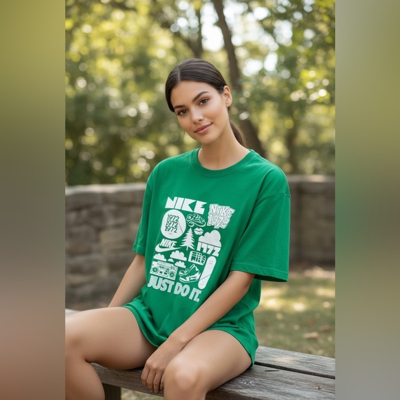 Nike 1972 Retro Style Vintage Images Just Do It T-Shirt Size XXL Unisex EUC - Picture 1 of 8